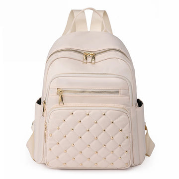 Xajzpa Lingge Rivet Nylon Fabric Design Large Capacity Three Layer Women's Backpack Senior Designer Brand Fashion Youth School Bag